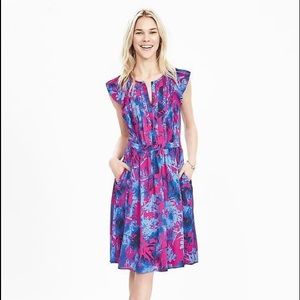 Banana Republic pink and blue floral dress